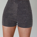 Jackpot Diamante Shorts Black
