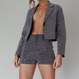 Jackpot Diamante Shorts Black