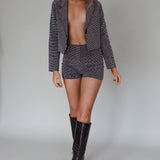 Jackpot Diamante Shorts Black
