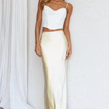 One More Time Cowl Crop Top Ivory