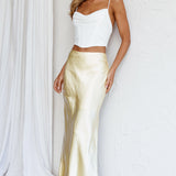 One More Time Cowl Crop Top Ivory