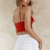Only Lovers Corset Top Red