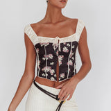 Take A Chance Drawstring Neckline Top Black