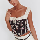 Take A Chance Drawstring Neckline Top Black