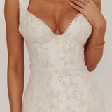 Dream Dust Lace Up Back A-Line Midi Dress