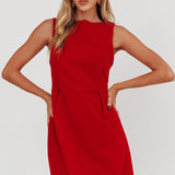 Unrequited Bow Back Mini Dress Red/Pink