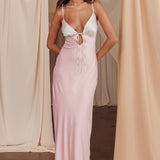 Bayleigh Low Bow Tie Back Dress Pink