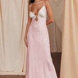 Bayleigh Low Bow Tie Back Dress Pink