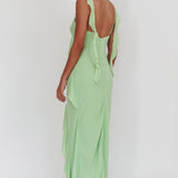 Johannson Ruffle Trim Maxi Dress Pistachio