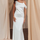 Dawna Draped Sleeve Maxi Dress White
