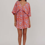 Sugar Coat Print Puff Sleeves Mini Dress Lavender