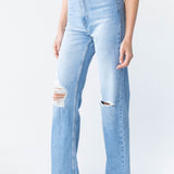 DR DENIM Echo Jeans Empress Sky Blue Rip