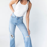 DR DENIM Echo Jeans Empress Sky Blue Rip