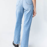 DR DENIM Echo Jeans Empress Sky Blue Rip