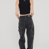 DR DENIM Faye Worker Concrete Black