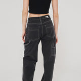 DR DENIM Faye Worker Concrete Black