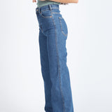 DR DENIM Moxy Straight Jeans Cape Dark Plain