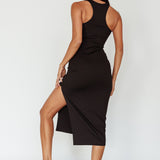 Voyage Racerback Midi Dress Black