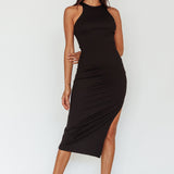 Voyage Racerback Midi Dress Black