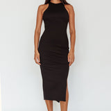 Voyage Racerback Midi Dress Black