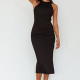 Voyage Racerback Midi Dress Black