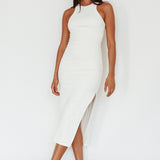 Voyage Racerback Midi Dress White