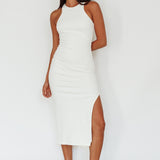 Voyage Racerback Midi Dress White