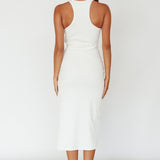 Voyage Racerback Midi Dress White