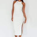 Voyage Racerback Midi Dress White