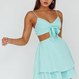 Jeneva Tied Bust Cut-Out Mini Dress Mint