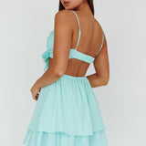 Jeneva Tied Bust Cut-Out Mini Dress Mint