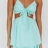 Jeneva Tied Bust Cut-Out Mini Dress Mint