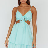 Jeneva Tied Bust Cut-Out Mini Dress Mint
