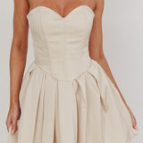 What I Like Sweetheart Neckline Mini Dress Champagne