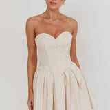 What I Like Sweetheart Neckline Mini Dress Champagne