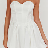 What I Like Sweetheart Neckline Mini Dress Ivory
