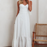 Anntonia Tied Shoulder Maxi Dress White