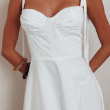 Anntonia Tied Shoulder Maxi Dress White
