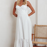 Anntonia Tied Shoulder Maxi Dress White