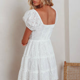 Home Sweet Home Eyelet Mini Dress White