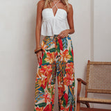 Marula Wide Leg Drawstring Pants Botanical