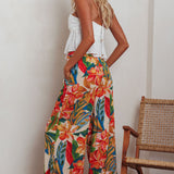 Marula Wide Leg Drawstring Pants Botanical