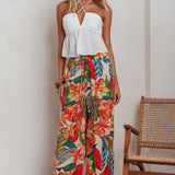 Marula Wide Leg Drawstring Pants Botanical