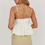 Angie Babydoll Top Ivory