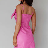 Dominika Faux Leather Mini Dress Pink