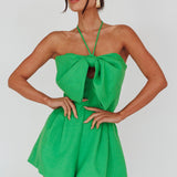 Tink Bow Bust Romper Kelly Green