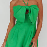 Tink Bow Bust Romper Kelly Green