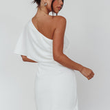 Lironne One Shoulder Mini Dress Off White