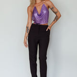 Moonshine Chain Mail Mesh Top Lavender
