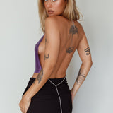 Moonshine Chain Mail Mesh Top Lavender